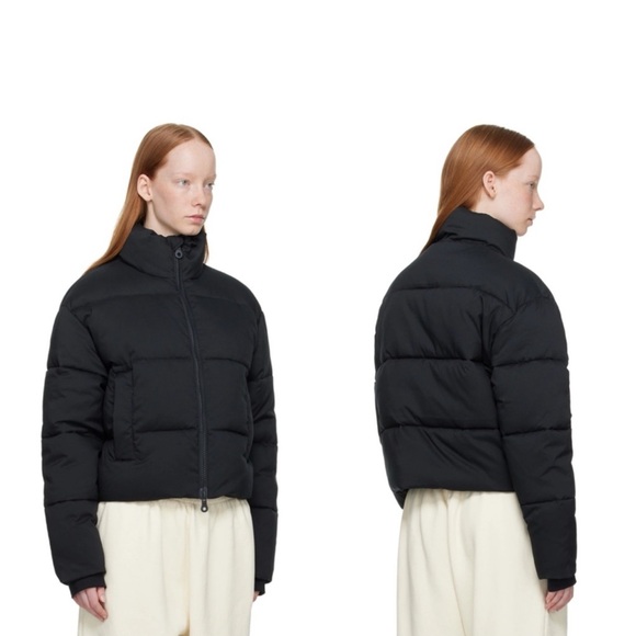 NWT Girlfriend Collective Black Recycled materials Puffer coat jacket L - Picture 12 of 12